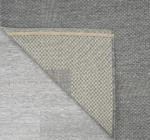 Runder Indoor & Outdoor Kurzflorteppich Grey – Maestro