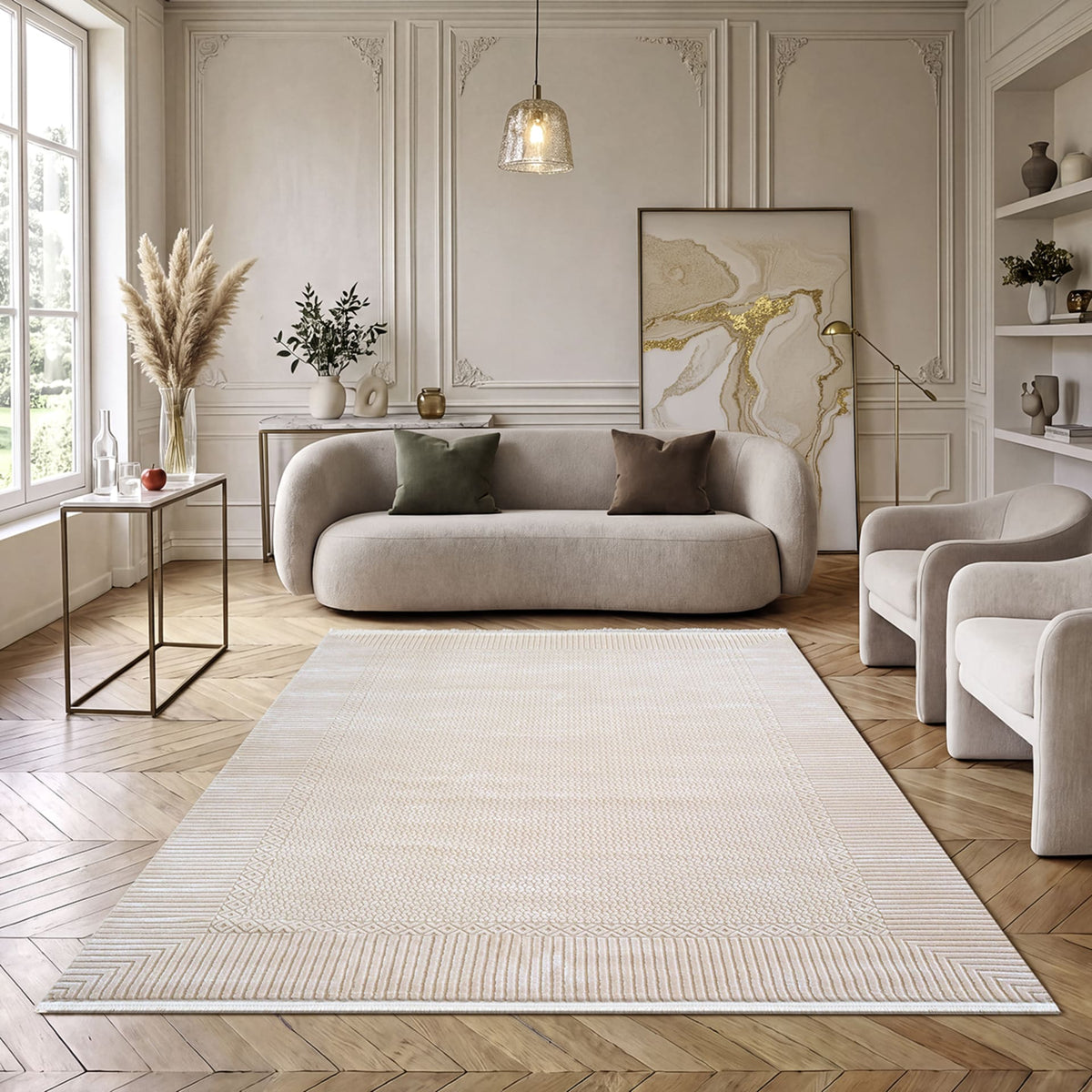Nepal Beige – Eleganter Acryl Teppich