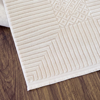 Nepal Beige – Eleganter Acryl Teppich