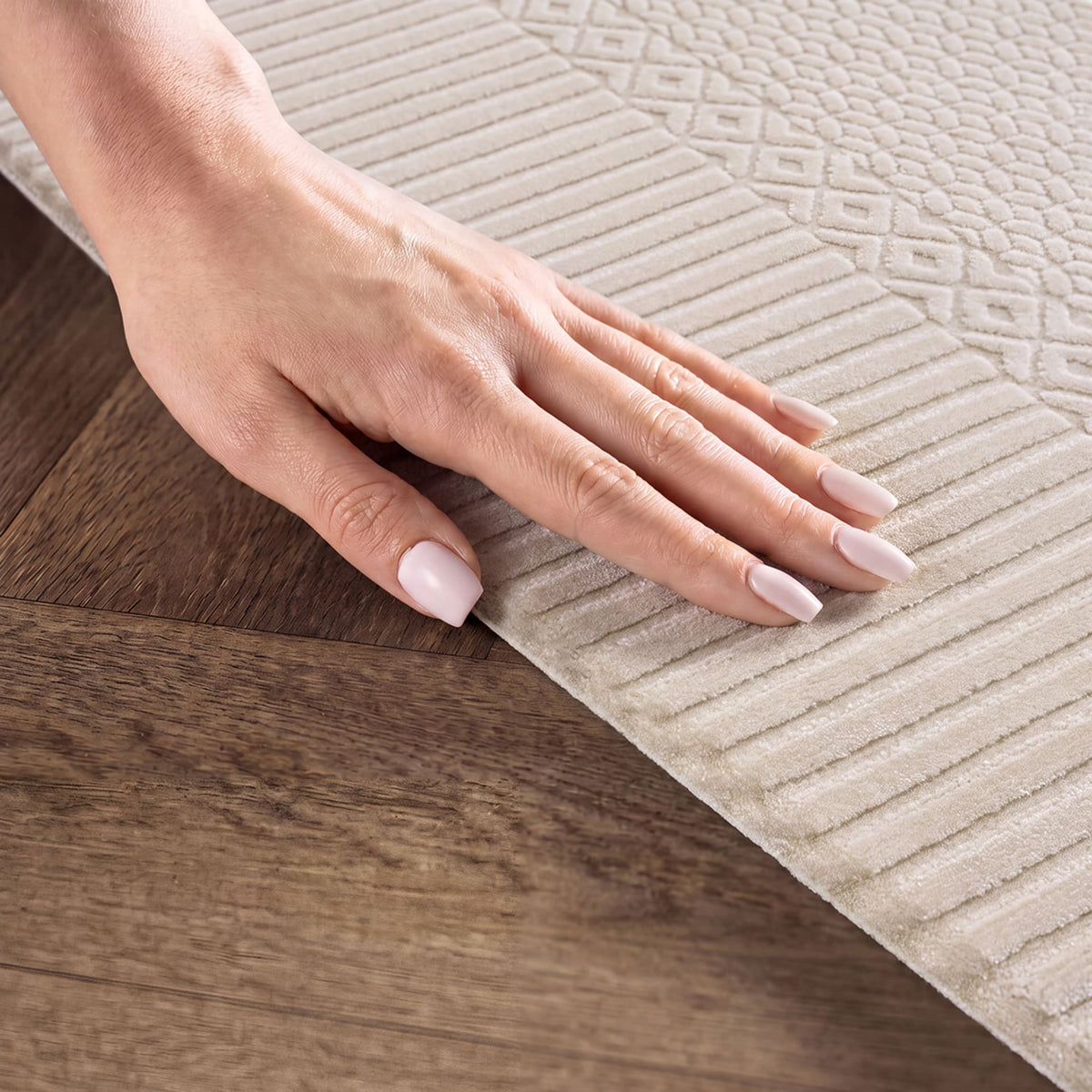 Nepal Beige – Eleganter Acryl Teppich