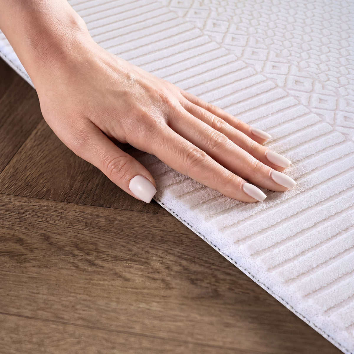 Nepal Creme – Eleganter Acryl Teppich
