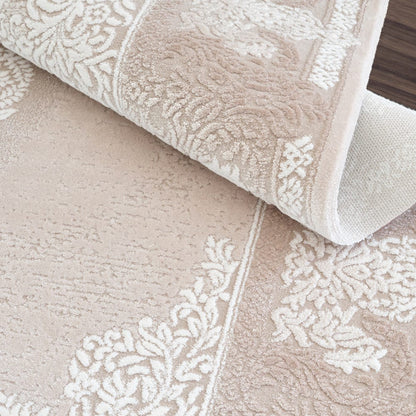 Nepal Beige – Klassischer Acryl Teppich