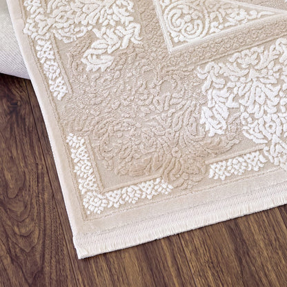 Nepal Beige – Klassischer Acryl Teppich