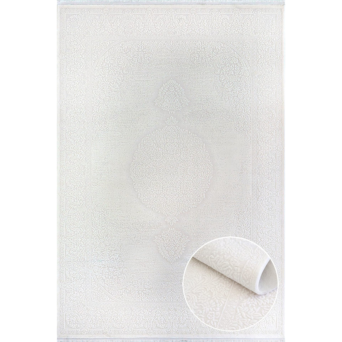 Nepal Creme – Klassischer Acryl Teppich