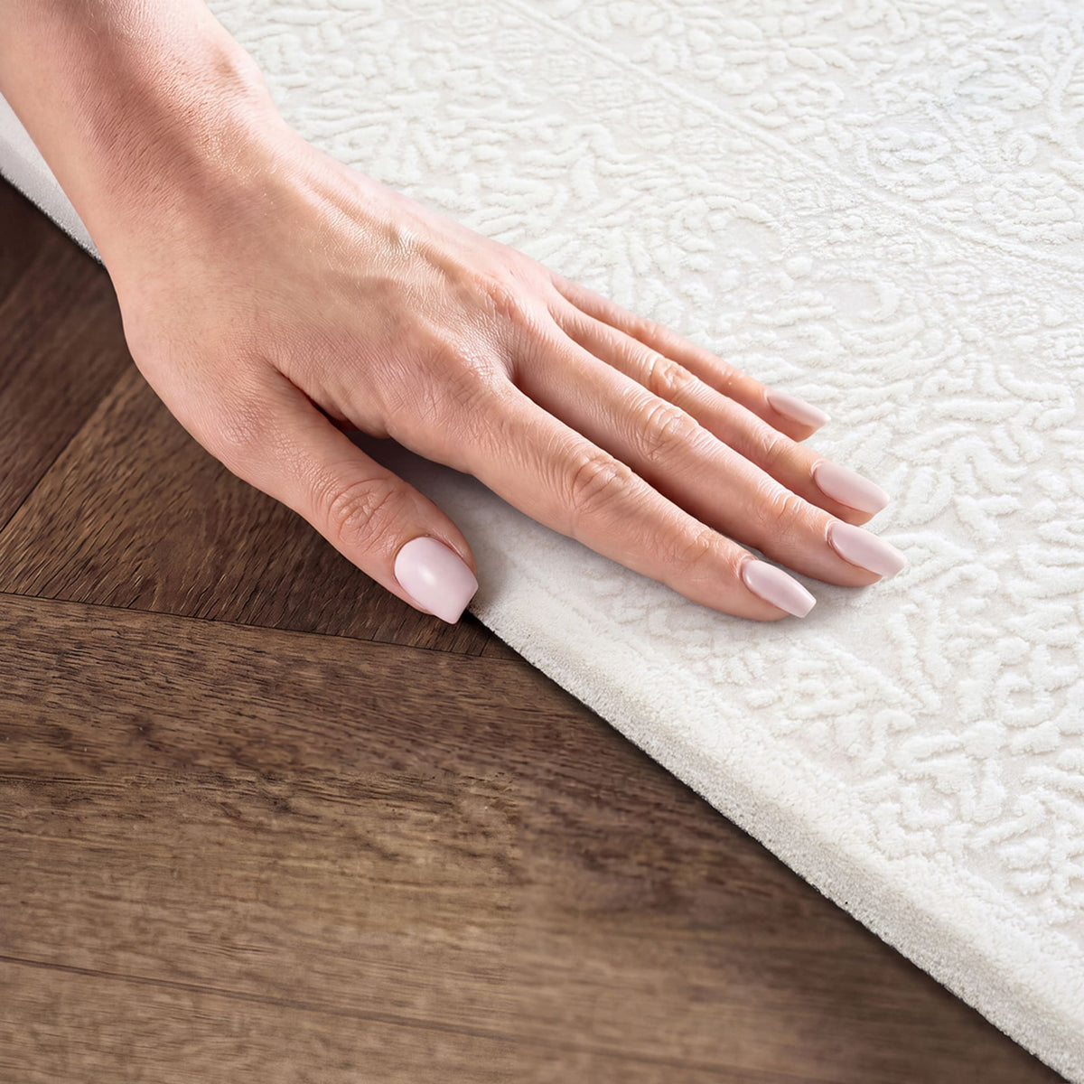 Nepal Creme – Klassischer Acryl Teppich
