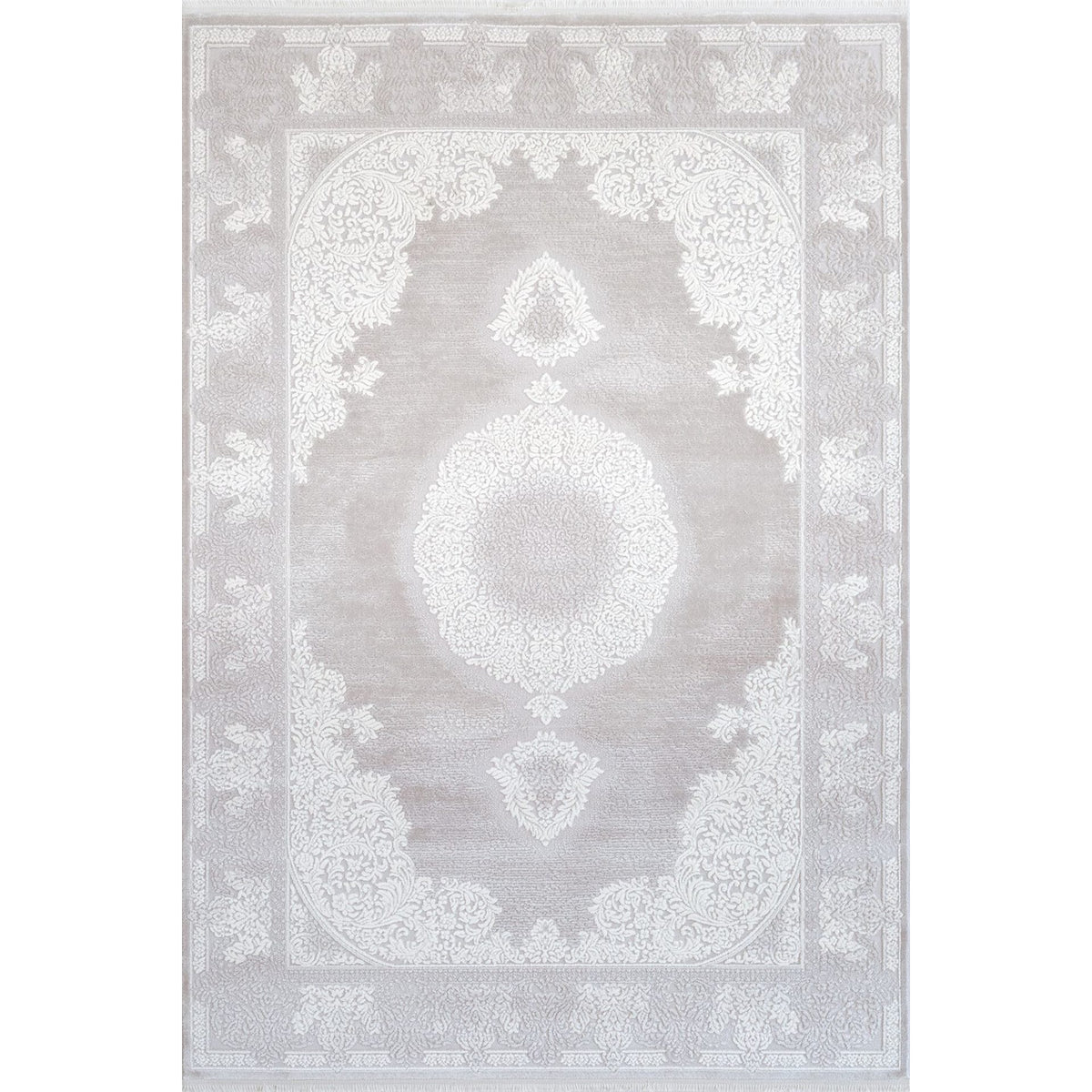 Nepal Grau – Klassischer Acryl Teppich