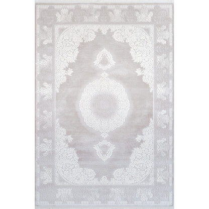 Nepal Grau – Klassischer Acryl Teppich