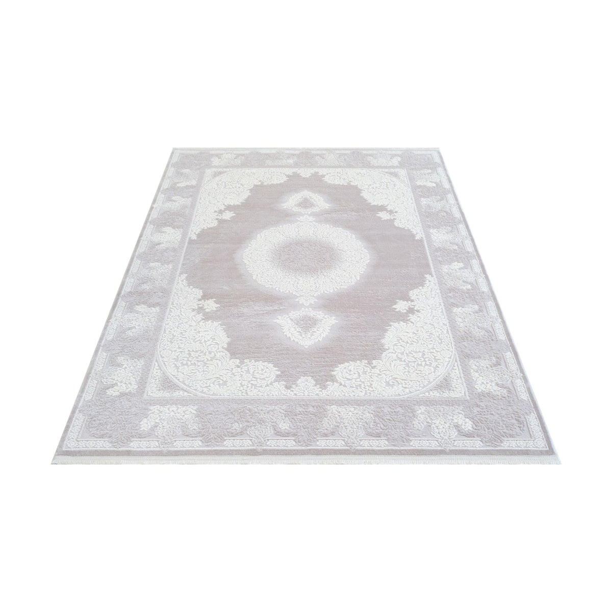 Nepal Grau – Klassischer Acryl Teppich
