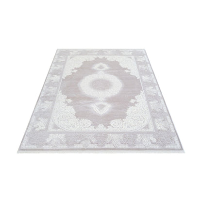 Nepal Grau – Klassischer Acryl Teppich