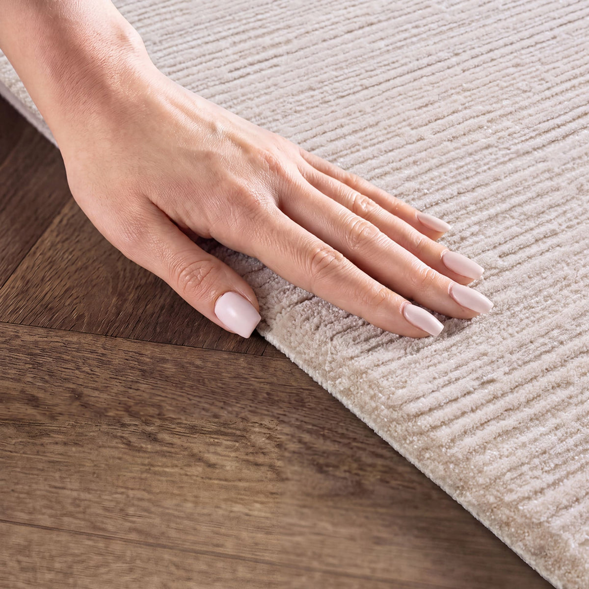 Nepal Beige – Moderner Acryl-Teppich