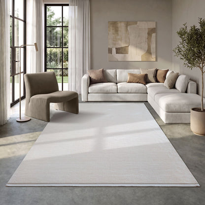 Nepal Creme – Moderner Acryl-Teppich