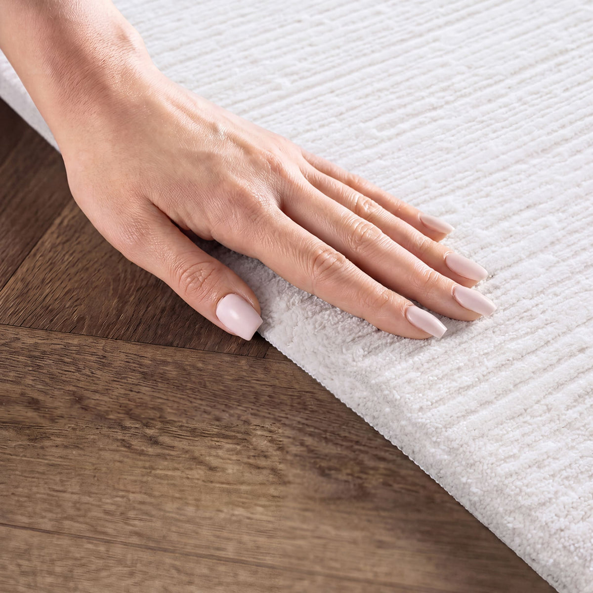 Nepal Creme – Moderner Acryl-Teppich
