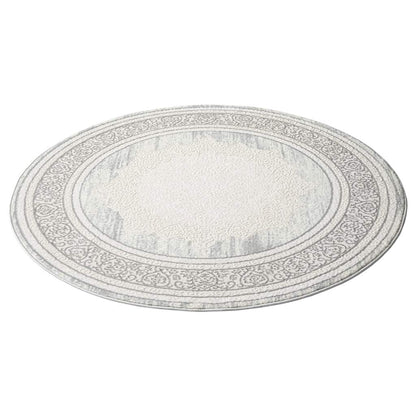 Kurzflor Teppich Antik 209 Grau – Rund