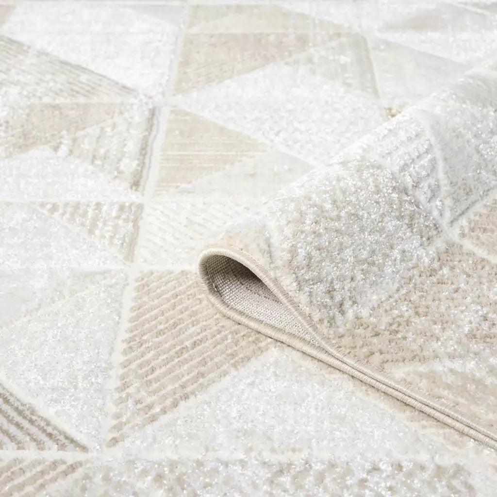 Kurzflor Teppich Antik 231 Creme– Rund