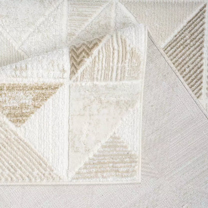 Kurzflor Teppich Antik 231 Creme– Rund