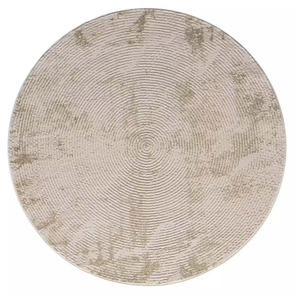 Kurzflor Teppich Antik 481 Beige – Rund