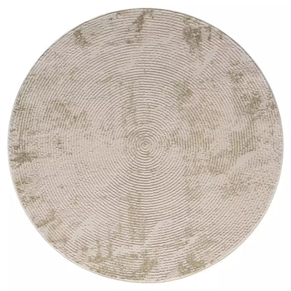 Kurzflor Teppich Antik 481 Beige – Rund