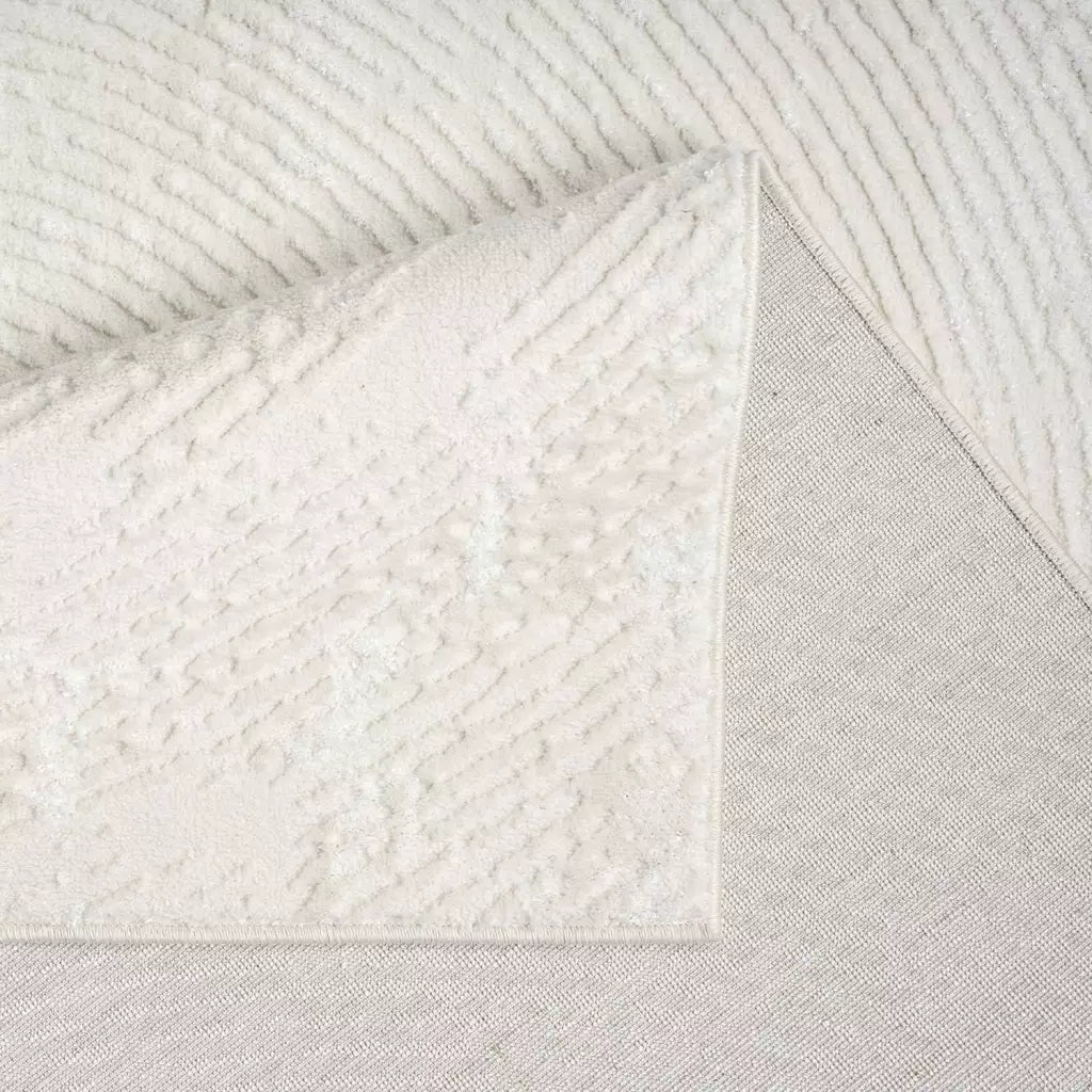 Kurzflor Teppich Antik 481 Creme – Rund