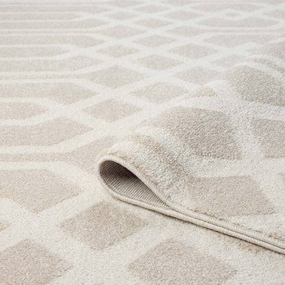 Kurzflor Teppich Flair 138 Beige – Rund