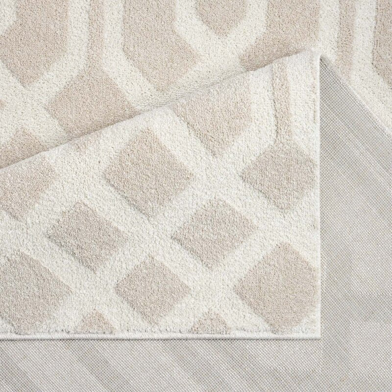 Kurzflor Teppich Flair 138 Beige – Rund