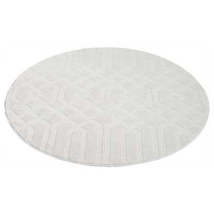 Kurzflor Teppich Flair 138 Creme – Rund
