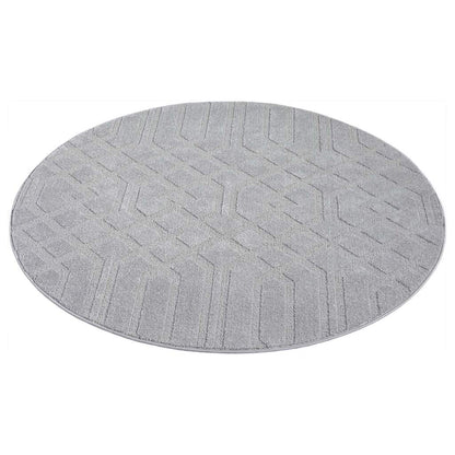 Kurzflor Teppich Flair 138 Grau – Rund