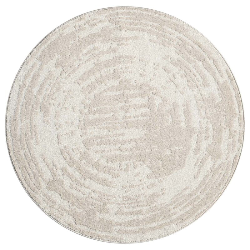 Kurzflor Teppich Flair 171 Beige - Rund