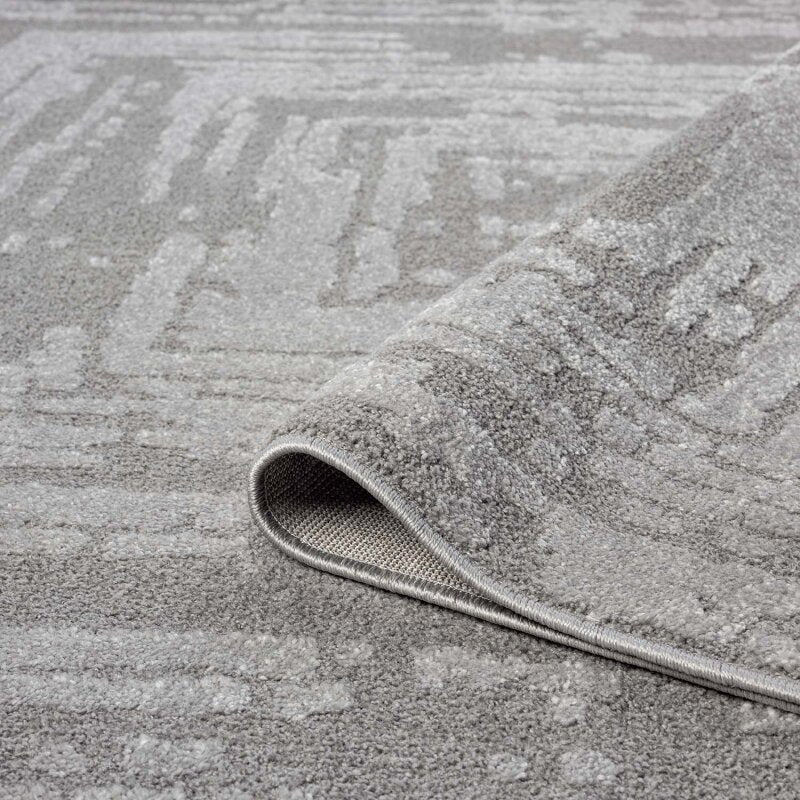 Kurzflor Teppich Flair 171 Grau – Rund