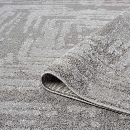Kurzflor Teppich Flair 171 Grau – Rund