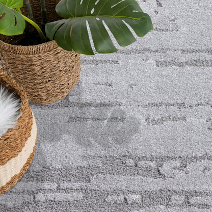 Kurzflor Teppich Flair 171 Grau – Rund