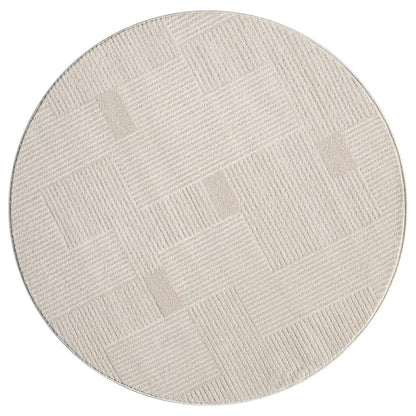 Kurzflor Teppich Flair 177 Beige – Rund