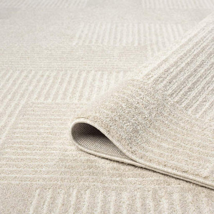 Kurzflor Teppich Flair 177 Beige – Rund