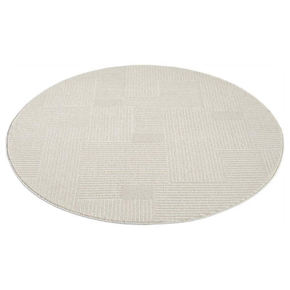 Kurzflor Teppich Flair 177 Beige – Rund