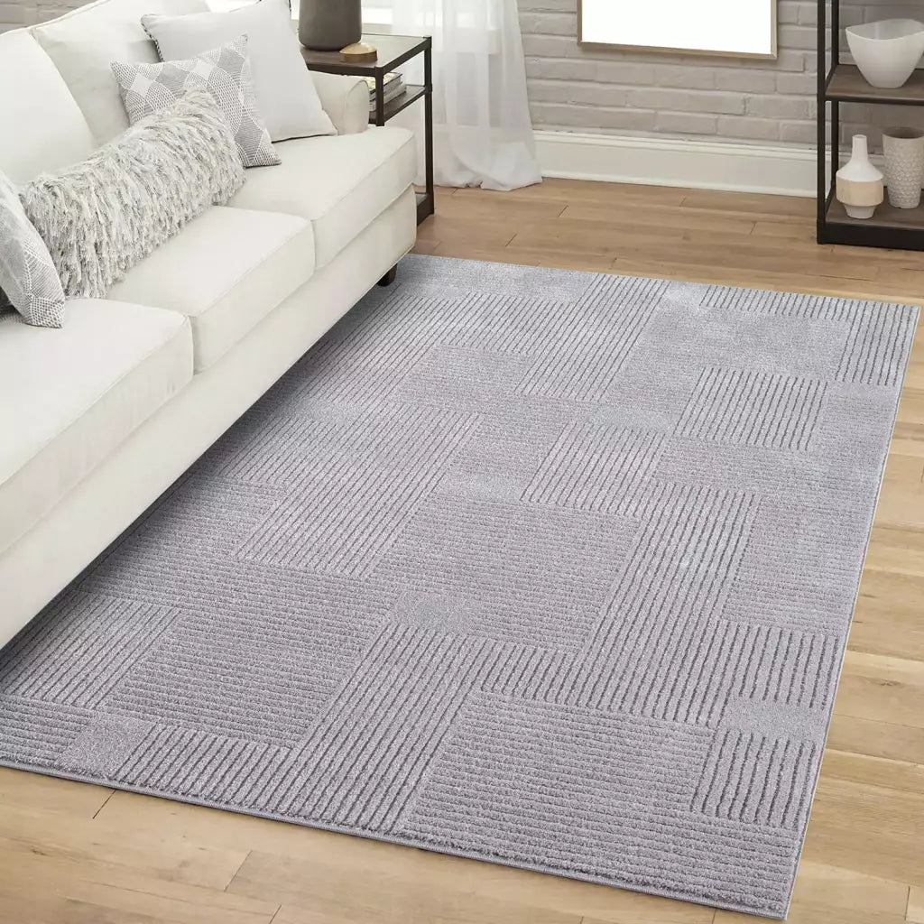 Kurzflor Teppich Flair 177 Grau