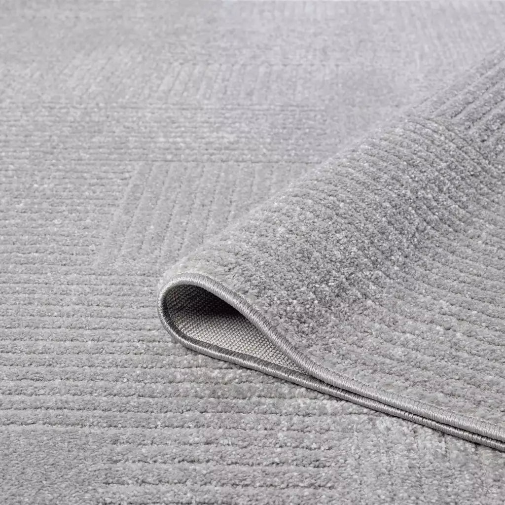 Kurzflor Teppich Flair  177 Grau – Rund