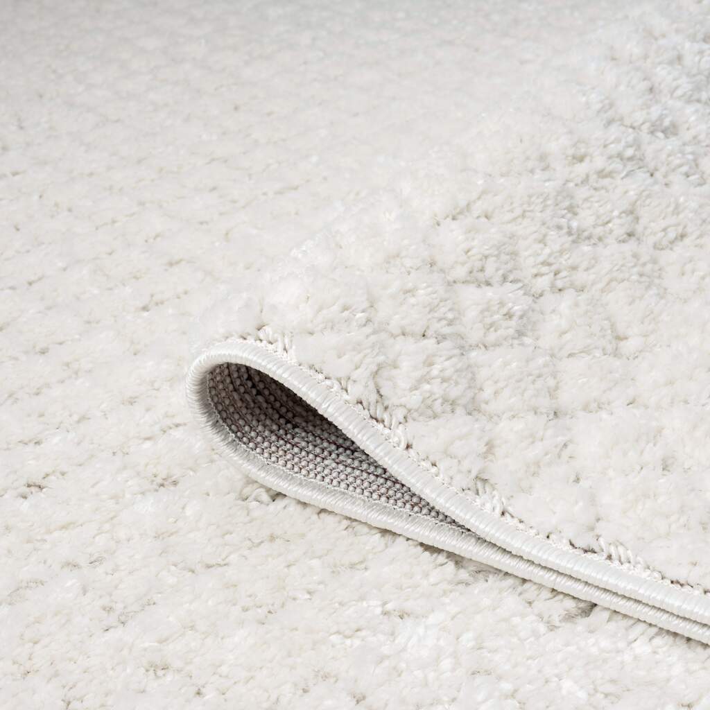 Hochflor Teppich Focus 627 Creme – Rund