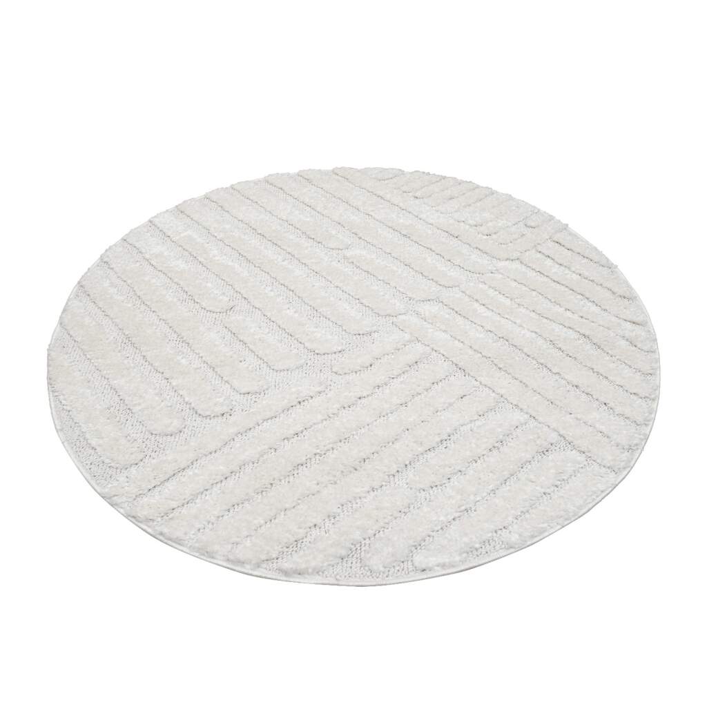 Hochflor Teppich Focus 749 Creme – Rund