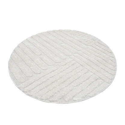 Hochflor Teppich Focus 749 Creme – Rund