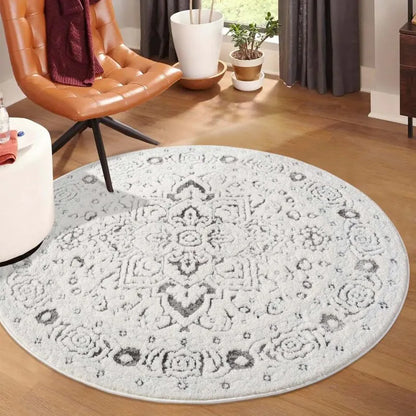 Kurzflor Teppich Lounge 0638 Grau – Rund