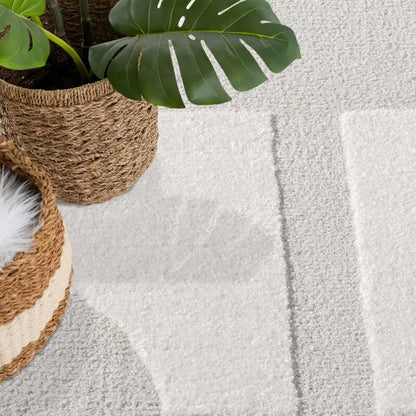 Kurzflor Teppich Lounge 9992 Creme – Rund