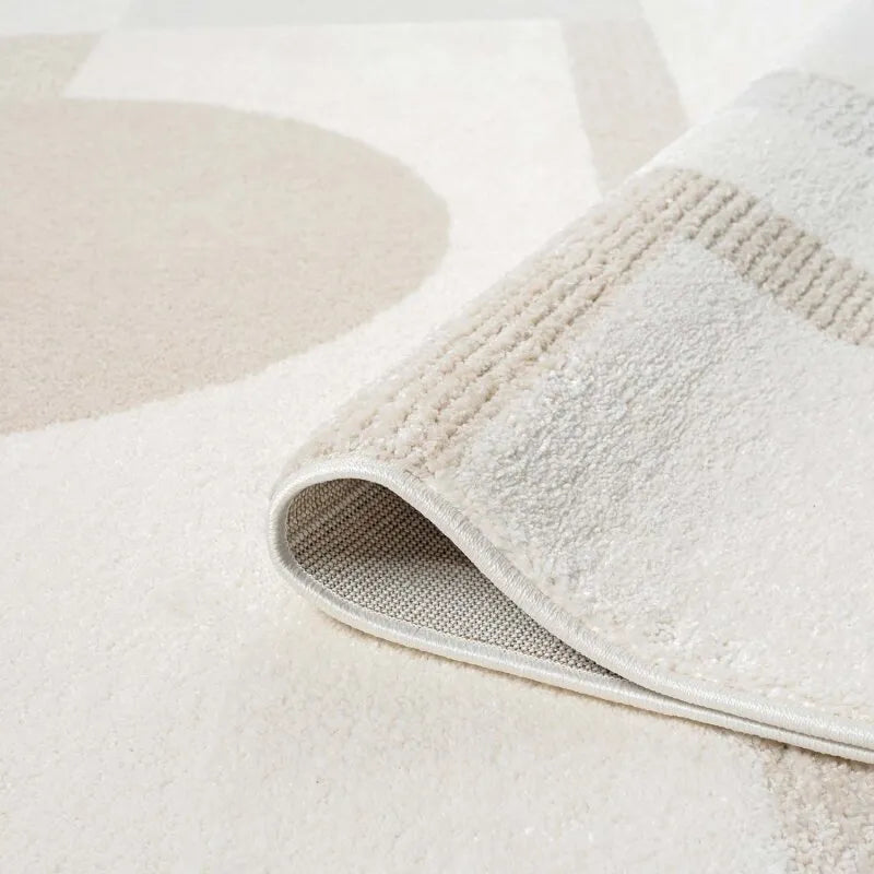 Kurzflor Teppich Lounge 9992 Creme – Rund