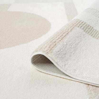Kurzflor Teppich Lounge 9992 Creme – Rund