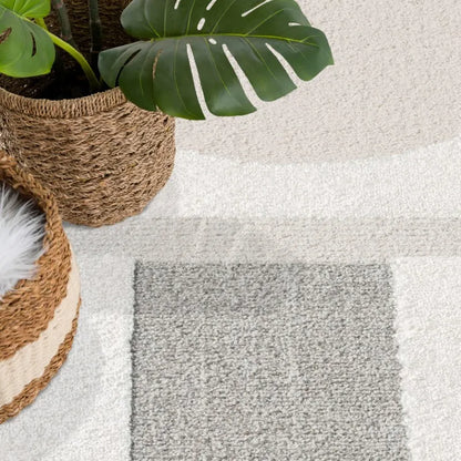 Kurzflor Teppich Lounge 9992 Grau – Rund