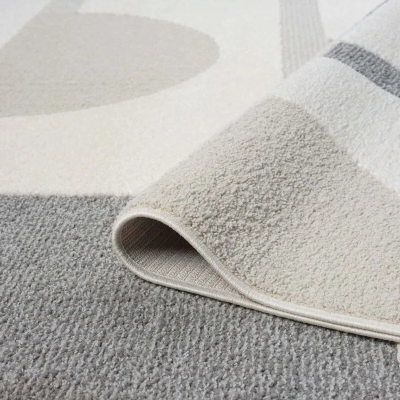Kurzflor Teppich Lounge 9992 Grau – Rund