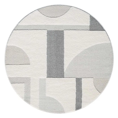 Kurzflor Teppich Lounge 9992 Grau – Rund