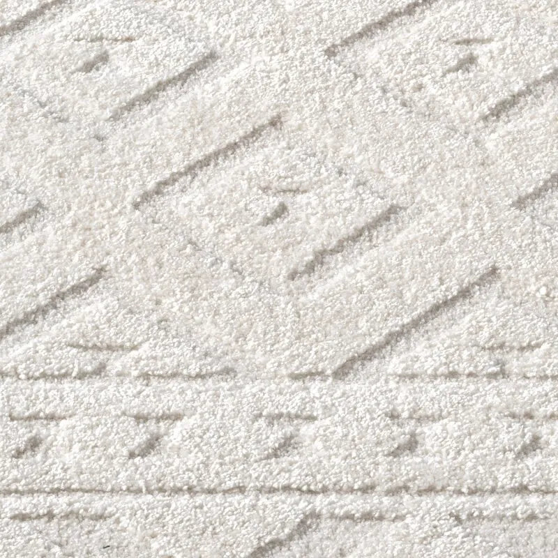 Kurzflor Teppich Lounge 9999 Creme – Rund