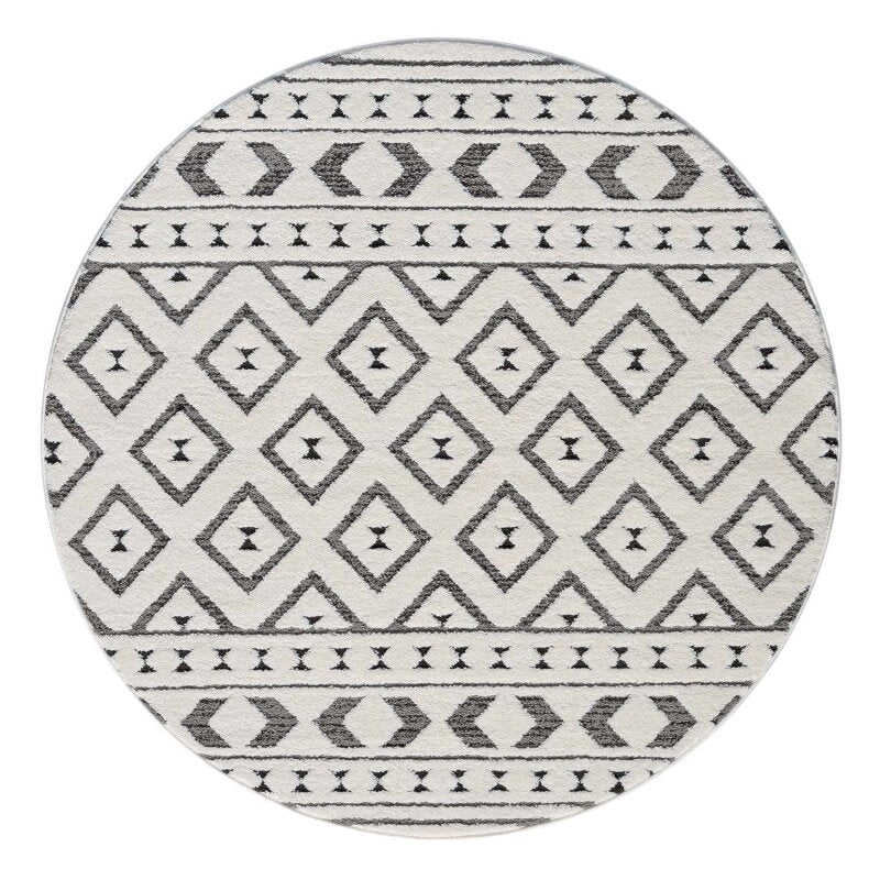 Kurzflor Teppich Lounge 9999 Grau – Rund