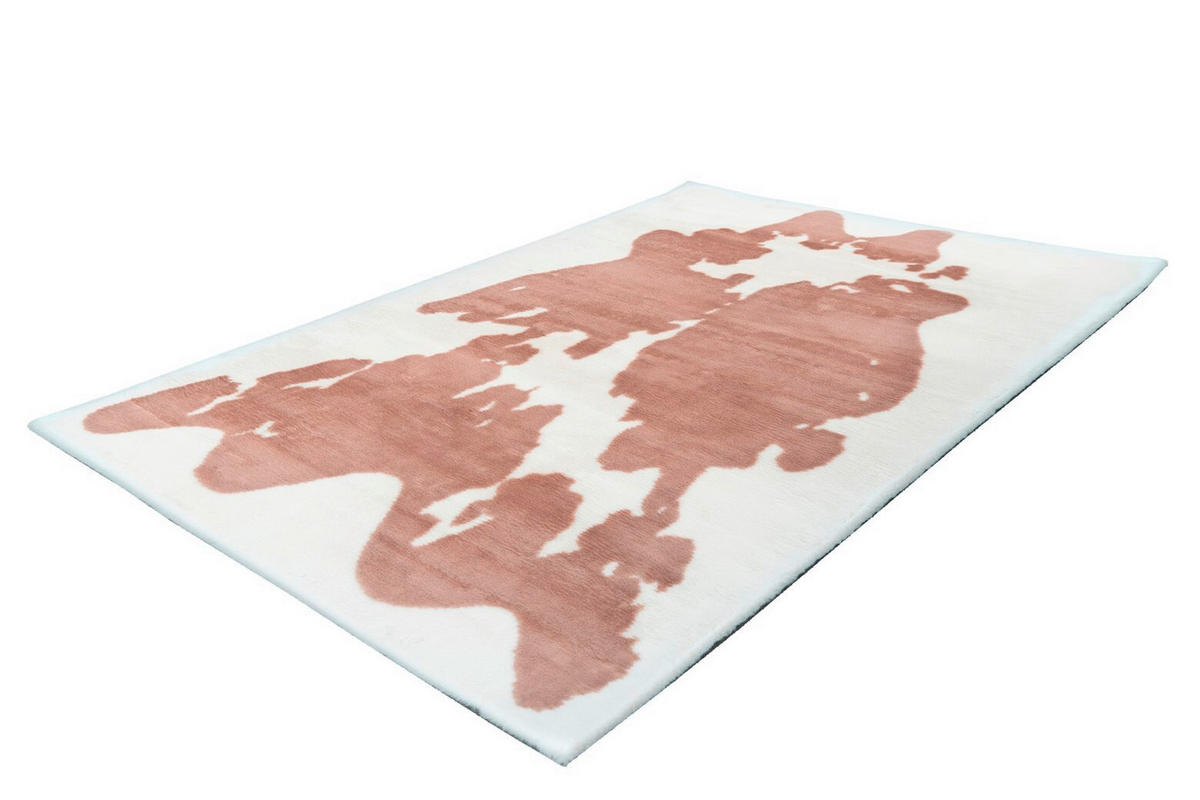 Rabbit Animal 525 Taupe / Weiss – Weicher Hochflorteppich