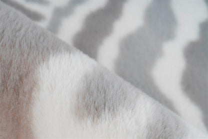 Rabbit Animal 400 Grau / Weiss – Weicher Hochflorteppich