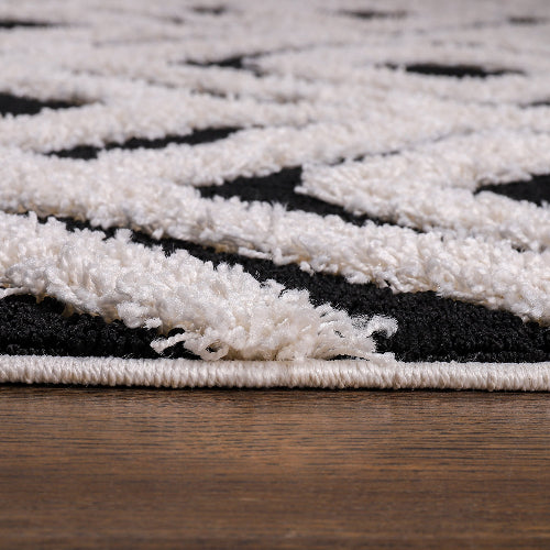 Sanat Hochflor-Teppich Luxus 3507-Black